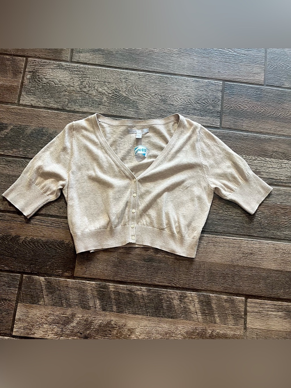 Old Navy lightweight cotton button front cropped cardigan sweater M